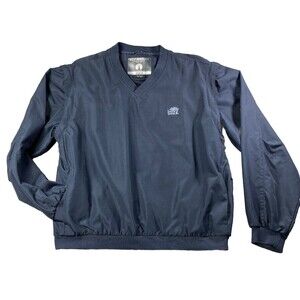 Weatherproof Golf Garment Company Navy Blue Pullover Removable Sleeves Jacket L